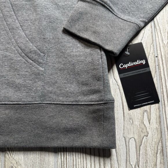 Michigan State Spartans Hoodie Men’s L Gray Fleece Spellout Logo MSU New - Picture 4 of 10